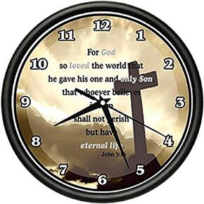 SignMission Beagle 3:16 Wall Clock god so Loved The World That he gave his one and only Son, John 316
