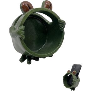 Phone Stand Sound Amplifier Acoustic Frog Amplifying Phone Speaker, Ceramics Desktop Cell Phone Speaker Amplifer Holder for All Phone, Natural Loudspeaker Mini Megaphone Smartphone Stand Decor