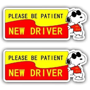 WSQ New Driver Bumper Stickers Vinyl Premium Quality Multicolor for Car Bumper Truck Van SUV Window Wall Boat Cup Tumblers Laptop or Any Smooth Surface Size 6 Inches | 2-Pack