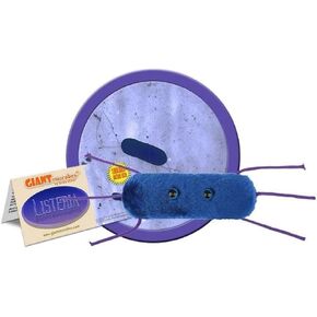 GIANTmicrobes Listeria Plush – Learn About Health, Bacteria and Food Safety with This Unique Fun Gift for Family, Friend, Teachers, Chefs, Foodies, Doctors, Students, Scientists and Public Health