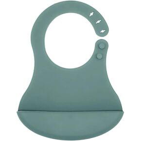 Lullaby Boutique Adjustable Silicone Baby Bibs for Girls & Boys, Durable and Waterproof BPA Free Silicone