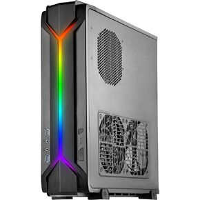 SilverStone Technology Slim Computer Case for Mini-Itx Motherboards with Integrated Addressable RGB Lighting (SST-RVZ03B-ARGB)