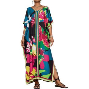 Bsubseach Caftans for Women Plus Size Cover Ups Swimwear Long Beach Cover Up Kaftan Dress Resort Wear