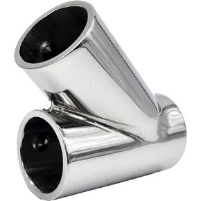 MARINE CITY Tee Connector Hand Rail 45° / 60°/ 90°Fittings 3-Ways for 7/8'' Tube Marine Grade Stainless Steel Heavy Duty Boat Hardware (2Pack)