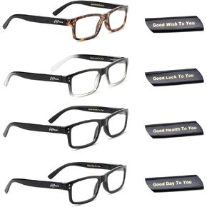 Reading Glasses,Blue Light Readers Glasses For Women Men 1.5,Anti Bluelight Eyestrain UV Glare Reading/Gaming/TV/Phones Glasses,Magnifying Glass With Spring Hinge 5 Pack(D)