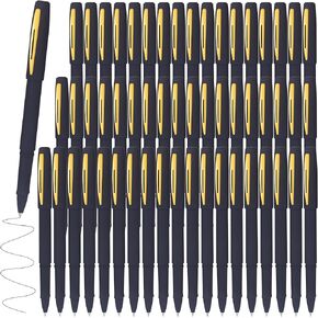 100 Pieces Black Gel Ink Pens Bulk Rollerball Pens Black Gel Pens for School Office Supplies Note Taking,0.5mm Fine Point