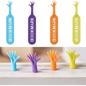 Harphia Creative Book Mark 4pcs per Set, Little Hands 4 Colors, for Male Female Book Lovers, Bookmarks for class reading, School and Office Use in Kuwait