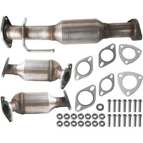 MIKODA Catalytic Converter 3PCS 3.6L V6 Compatible with Chevrolet Traverse GMC Acadia Saturn Outlook Buick Enclave 2007-2017 Replace 16574 16709 16710