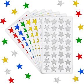 Star Stickers 1000pk. Small Stickers Assorted Colors Stickers. Foil Star Stickers ½" Diameter Star Stickers, Great for Kids Reward, Arts and Crafts and Homeschool Supplies
