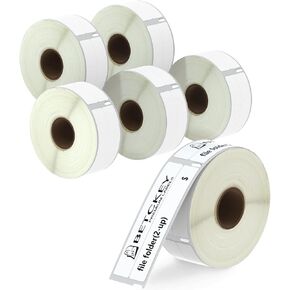 BETCKEY - Compatible DYMO 30277 (9/16" x 3-7/16") File Folder Labels (2-UP) - Compatible with DYMO Labelwriter 450, 4XL, NOT FIT 550 & 5XL [16 Rolls/4160 Labels]