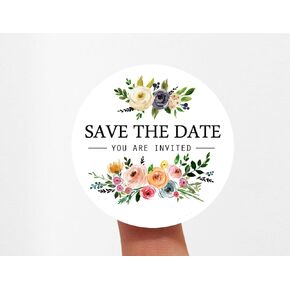 120PCS Save The Date Labels Wedding Stickers Bridal Shower Stickers Save The Date Wedding Stickers Invitation Label Wedding Favor Stickers