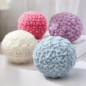 Ball Candle Mold Ball Mold Rose Ball Mold Flower Mold Resin Mold Clay Mold Jewelry Resin Casting Mold Candle Making Molds Craft Supplies 3D Mold Silicone Mold for Resin Casting Mold
