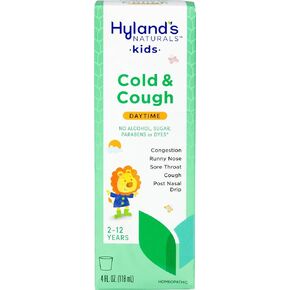 Hyland's Kids Cold & Cough, Day and Night Combo Pack, Cold Medicine for Ages 2+, Syrup Cough Medicine for Kids, Nasal Decongestant, Allergy Relief, 4 Fl Oz (Pack of 2)