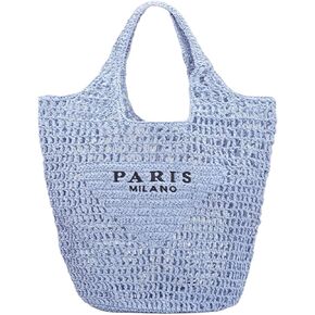 New Woven Bag, Straw Mesh Tote Bag, Beach, Shoulder Bag, Hobo Women, Foldable Large Capacity, for Holiday.