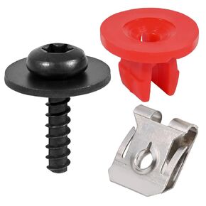 10 Sets T30 Engine Splash Shield Screw Kit, Splash Shield Guard Undertray Cover Screws Bolt Nut Clip Compatible with Ford Fusion Escape Explorer C-Max Transit Connect Edge F-150 Lincoln MKC