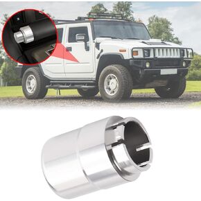 Transmission Shifter Button Knob, Gear Shift Handle Button for Hummer H2 & H2 SUT 2003 to 2009, CNC Aluminum Alloy Anti-Rust Durable for Hummer Accessories, Not ABS (Back)