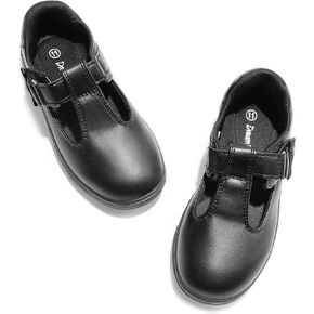 DREAM PAIRS Girls Mary Jane School Uniform Shoes T-Strap Flat Sneakers for Toddler/Little Kid