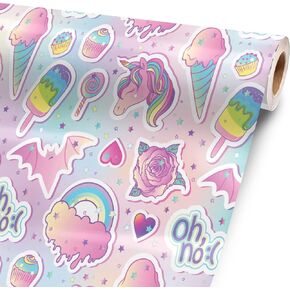 Unicorn Popsicle 12" x 52" Vinyl Wrap Sheet for Large or Custom Items | 3M wrap DIY to Custom Gear of All Types and Sizes, Including Vehicles, Boats, appliances, Furniture, ATV’s, Golf carts, Bikes