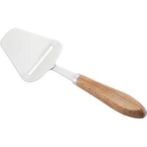 Twine Acacia Cheese Plane Hard Cheese Slicer - Charcuterie Board Cheese Slicer Stainless Steel with Acacia Handle - Set of 1