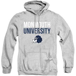 Monmouth University Official Stacked Unisex Adult Pull-Over Hoodie