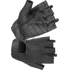 Hugger Men's Weatherlite Fingerless Motorcycle, Driving, Weightlifting Glove with Gel Padded Palm