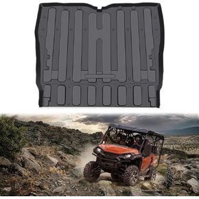 Rear Cargo Bed Mat Compatible with Honda Pioneer 1000-5 2016-2024 Accessories TPE Bed Mat Liner UTV Rubber Slush Liner All Weather Protection
