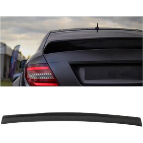KUAFU Trunk Spoiler Wing Compatible with 2008-2015 Mercedes Benz W204 C-Class & C63 2 Door Coupe Rear Winglet ABS Plastic Carbon Fiber Style