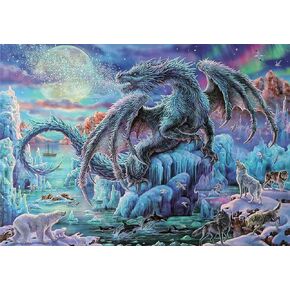 Moruska Puzzles for Adults 2000 Pieces - Giant Ice Dragon Jigsaw Puzzles for Adults Hard and Challenge, Cool Fantasy Adult Puzzles 2000 Pieces in Kuwait