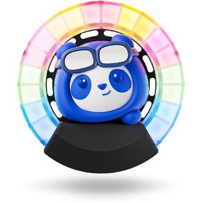 Car Air Fresheners Cute panda Car Voice-Activated Rhythm LED Light Automotive Air Outlet Creative Perfume Aromatherapy Decoration Accessories Air Fresheners for Cars (Black)