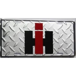 Diesel Power Plus International Harvester License Plate Tractor Red Tag Ih Combine Logo Diamond Tread