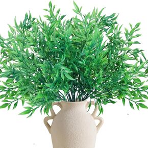 25 سيقان أوراق نبات ناندينا الاصطناعية - 5 قطع 15 بوصة سيقان خضراء ناندينا صناعية للمزهرية، الزفاف، المتجر، الحديقة، المكتب، ديكور المنزل، ترتيب الزهور، داخلي، خارجي in Kuwait