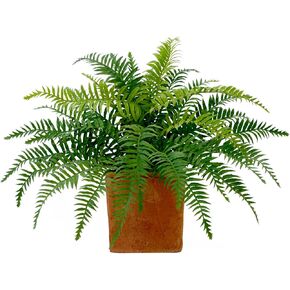 Nearly Natural 22in. Artificial Fern Plant in Decorative Planter