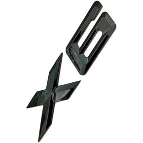 X6 شعار أسود لامع مقاس OEM أصلي بديل لغطاء صندوق السيارة BMW الخلفي شعار شارة لوحة اسم ملصق رقم الحروف (أسود ساطع، X6) in Kuwait