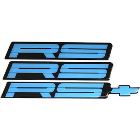 Replacement for 82-92 Camaro RS Rocker Panel & Rear Bumper Emblem Set of 9192RSRED (Blue)