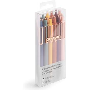 Poppin Limited Edition Desert Themed Fine Tip Gel Luxe Retractable Pens 12 Pack