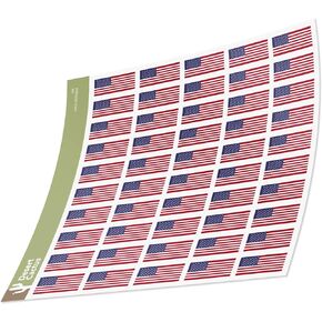 Desert Cactus United States of America Country Flag Sticker Decal 1 Inch Rectangle Sheets 50 Total Pieces Kids Logo Scrapbook Car Vinyl Window Bumper Laptop American R