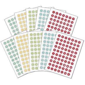 Riley Blake Sew Handy Stickers 5 Cards Cayenne, Cottage, Green, Honey, Sea Glass