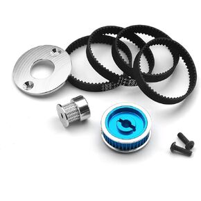 RC Car Belt Drive Transmission Gears System Belt Drive Pulley Metal Gear Upgrade Parts for Tamiya 1/10 RC Car TT02