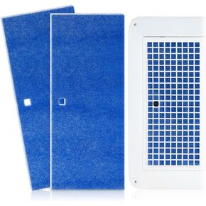 6" x 14" RV AC Filter Air Filter Unit Compatible with Coleman Mach Air Conditioner - 2 Pack Replacement RV Filter Merv 6 AC Unit with Center Square Hole for Camper Motorhome Grille Vent, Blue
