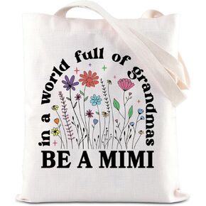 KUIYAI MIMI Tote Bag Grandma Gift Best MIMI Ever Shoulder Bag Grandmother Again Gift Mother Day Gift Grandmom Birthday Gift