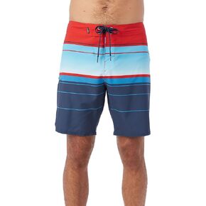 O'NEILL Mens Hyperfreak Heat Stripe 19 Swim, Red White Blue, 30