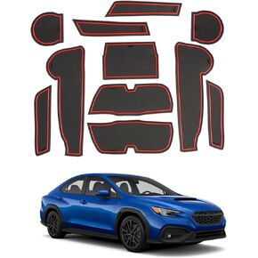SHAOHAO Car Door Slot Mats for Subaru WRX 2023 2024 Accessories Anti-Dust Gate Slot Mats 2022-2024 Subaru WRX Premium/Limited/GT Cup Holder Mat Console Liners Decor 2023 2024 WRX STARLINK Accessory