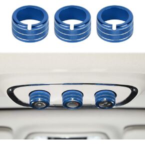 for Dodge Durango Center Console Air Conditioning Button Cover Compatible with Dodge Durango 2011 + (3pcs,Aluminum,Black)
