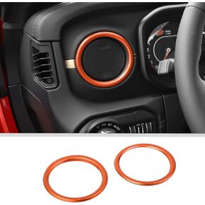 JWWY for Jeep JL Dash Air Conditioning Vent Outlet Cover Trim Compatible with 2024+ Jeep Wrangler JL JLU & Gladiator JT Interior Accessories 2pcs Alloy Black