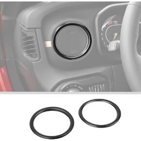 JWWY لسيارة Jeep JL Dash غطاء منفذ فتحة تكييف الهواء متوافق مع 2024+ Jeep Wrangler JL JLU & Gladiator JT الملحقات الداخلية قطعتان من سبائك الذهب