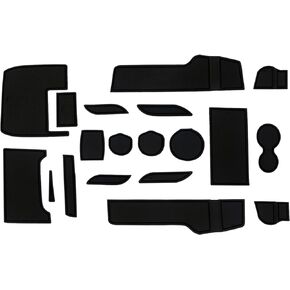 Fit for Honda Civic 2016-2021 (Hatchback) Accessories, Upgraded Custom Non-Slip Cup Holder Inserts, Center Console Liners, Door Pocket Pads, Interior Anti-Dust Liner Mats (21-PCS, Red Trim)