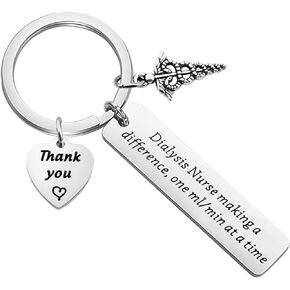 Gzrlyf Dialysis Nurse Keychain Dialysis Nursing Gifts Thank You Gifts for Nurse Dialysis Tech Gifts Nephrology Nursing Gift