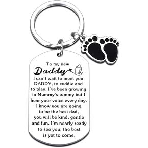 First Time Dad Gifts Expectant Dad Gifts for new Dads, First Fathers Day Keychain Gifts for New Dad, Gifts for First Time Dad New Dad to Be Gifts from Wife Father to Be Gifts Birthday Baby Shower
