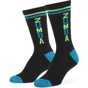 جوارب ZUMBA Fired Up العالية للنساء، أسود غامق، 2 قطعة in Kuwait