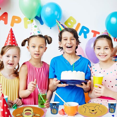 60 Pcs Classic Winnie Bear Baby Shower Party Supplies Include Plates, Napkins,Cups,for Winnie Bear Party Decorations Supplies in Saudi Arabia